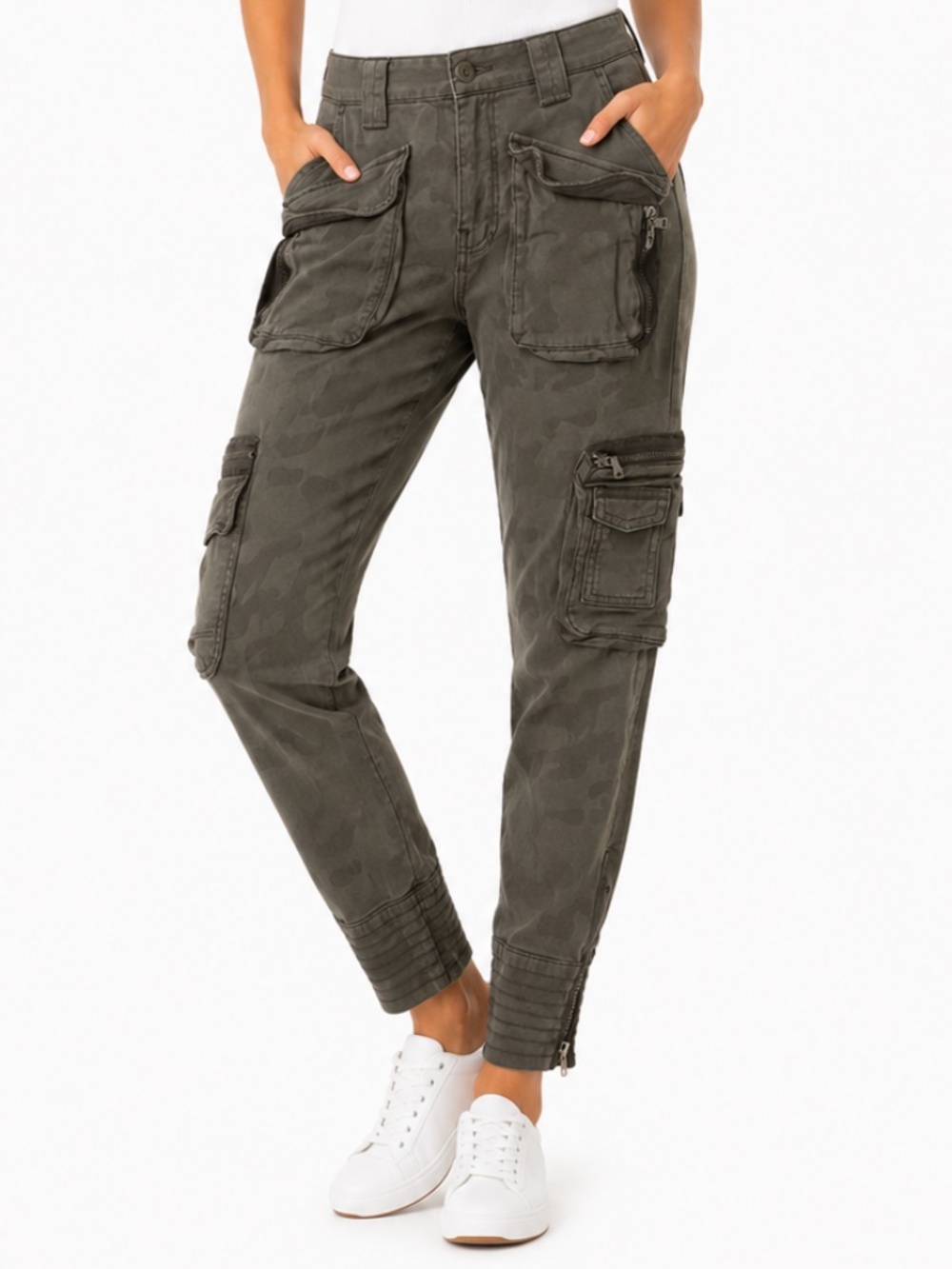 7 FOR ALL MANKIND Camouflage Aviator Cargo Ankle Pants